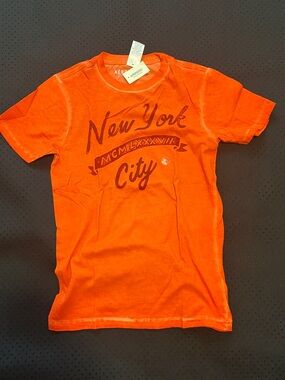 NWT Mens XS Aéropostale Orange "New York City" Graphic Tee cotton